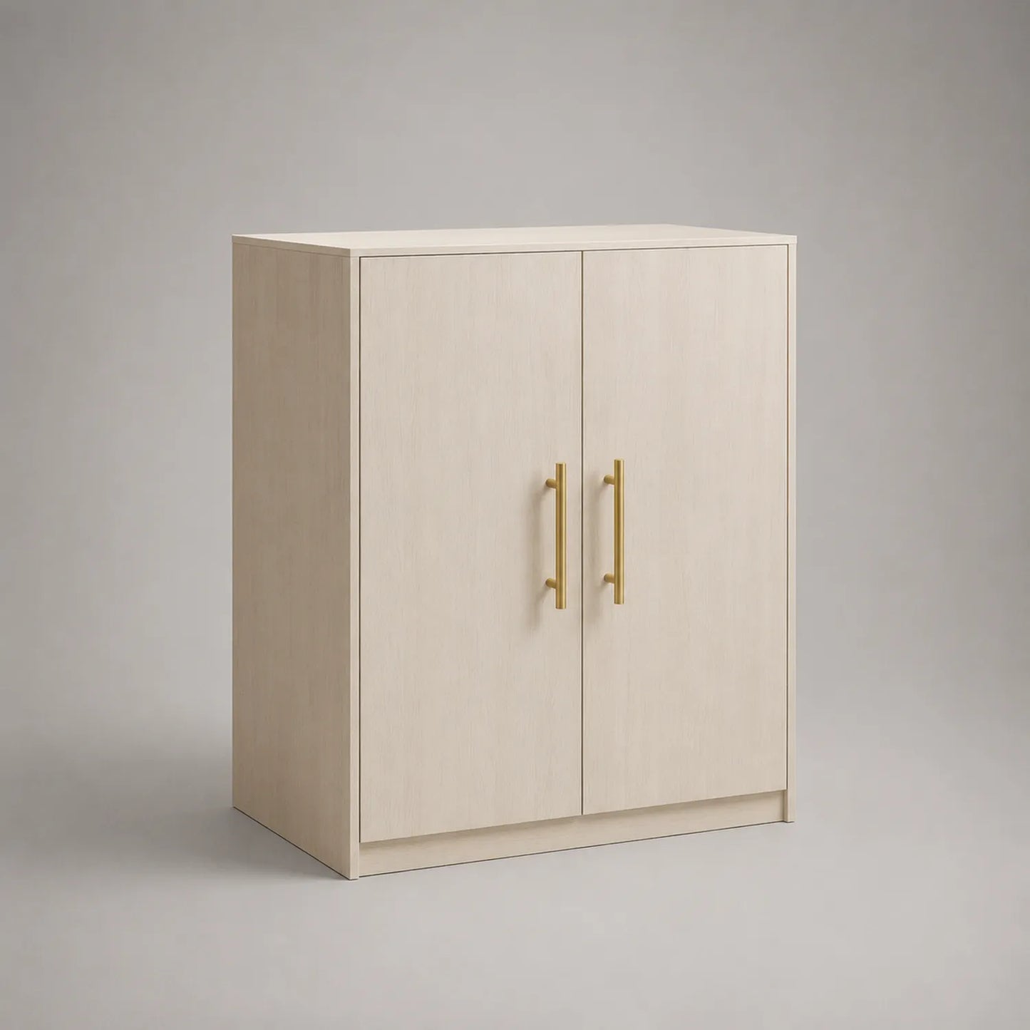 Schrank mit 2 Türen aus Kiefernholz 100x50x120cm Beige