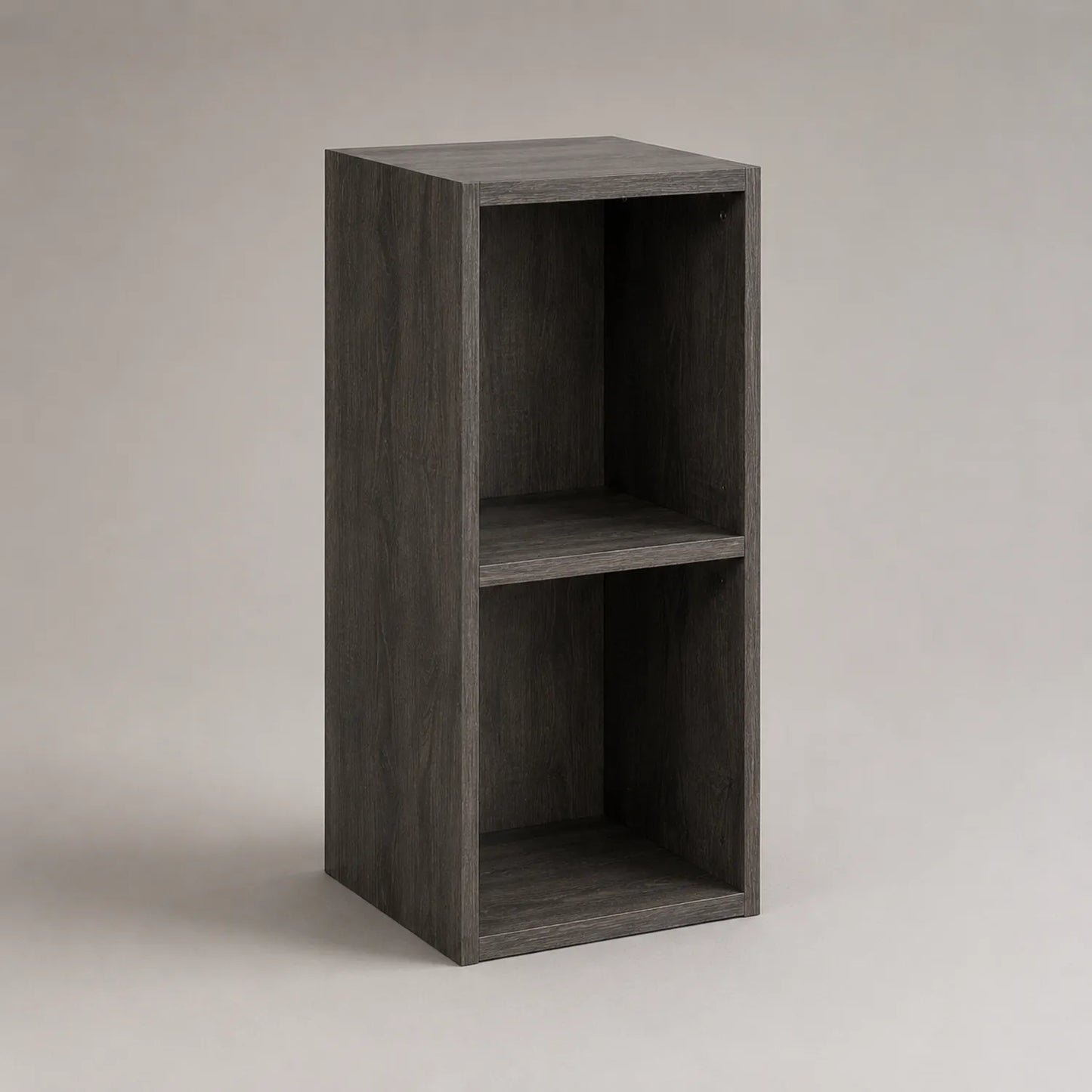 Holzregal mit 2 Fächern Dunkelgrau 80x30x30cm