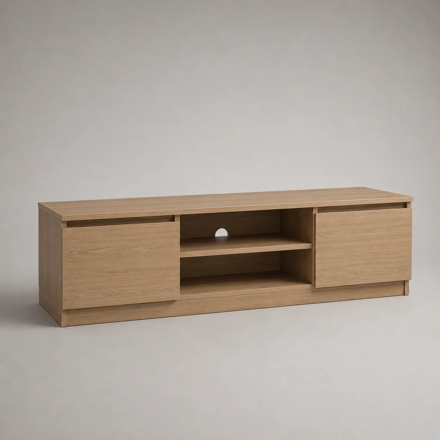 TV-Schrank Holz Eiche Hell 200x40x50 cm