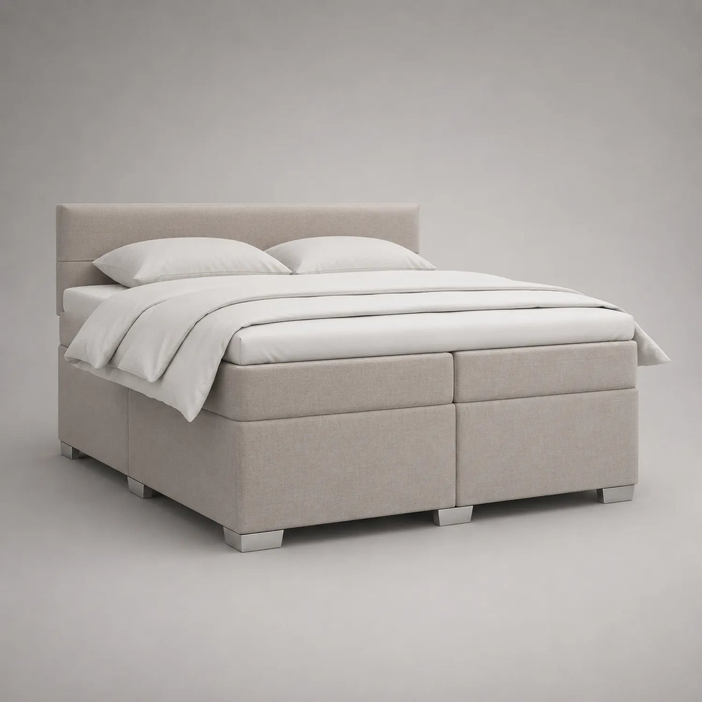 Polsterbett 180x200 cm Polyester Beige