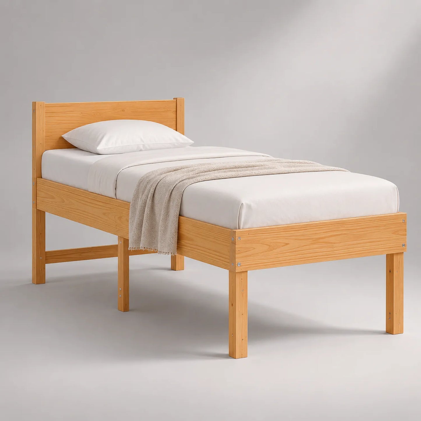Einzelbett Kiefernholz 205x100x90cm