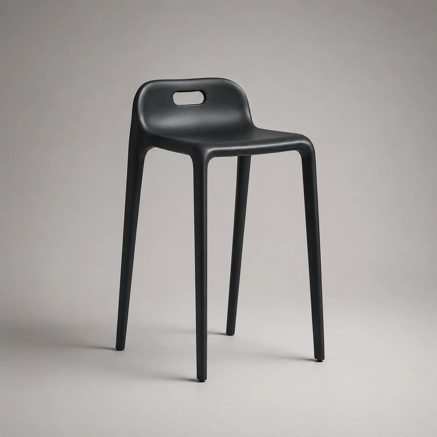 Kunststoff Barhocker Schwarz 75 cm