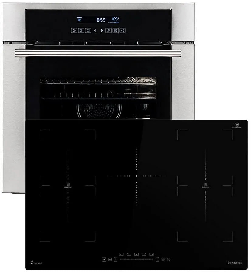 Backofenset KKT Kolbe SET8015IH77FZ (EB8015ED + IH87705FZ), 70 l Garraum, PowerAir Heissluft, ConceptClean, TouchSelect