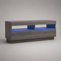 Lowboard mit LED-Beleuchtung Holzoptik Grau 120cm