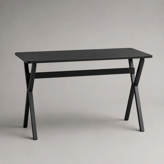 Schreibtisch aus Metall Schwarz 120cm