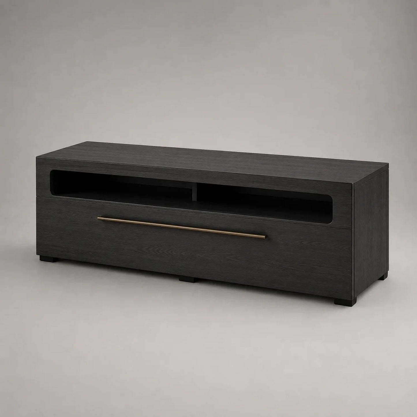 TV-Schrank Holz Schwarz MDF 140x40x45 cm
