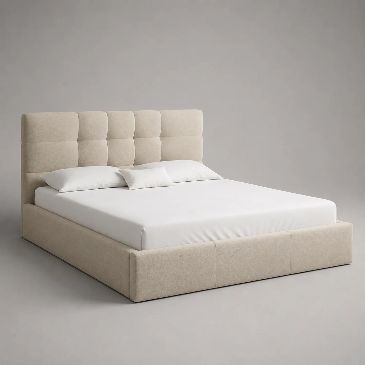 Polsterbett mit Stauraum Polyestergewebe Beige 200x160cm