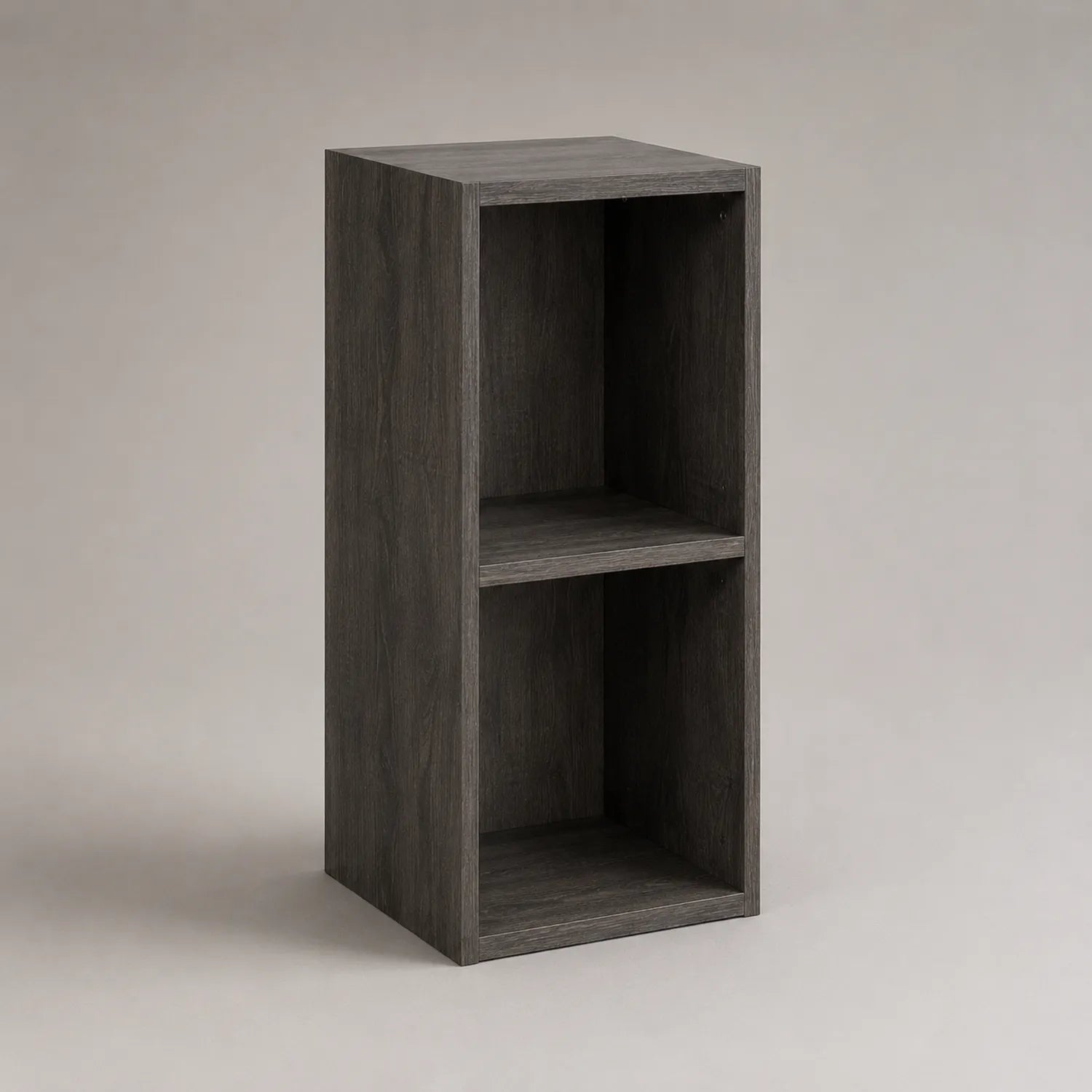 Holzregal mit 2 Fächern Dunkelgrau 80x30x30cm