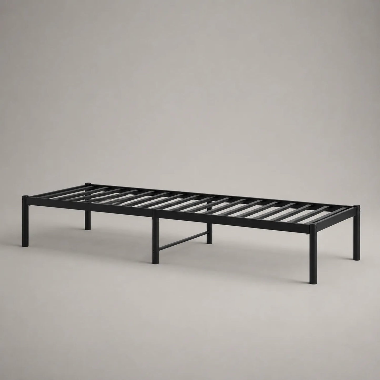 Metallbettgestell Stahl Schwarz 200x90 cm