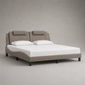 Doppelbett aus PU-Leder 180x200cm Beige