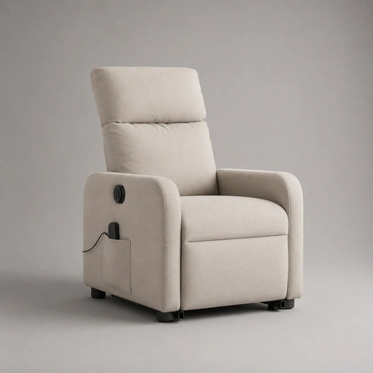 Verstellbarer Polstersessel aus Stoff Beige