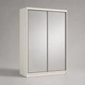 Schiebetürenschrank mit Spiegelglas Weiß 200x60x220 cm