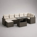 Polyrattan Outdoor Lounge-Set mit Kissen, inklusive Sofa und Tisch
