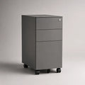 Metall Rollcontainer mit 3 Schubladen Anthrazit 60cm hoch
