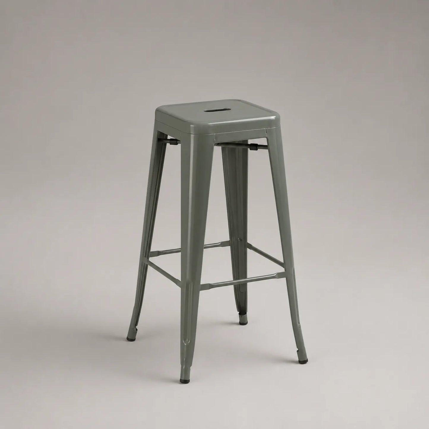 Metall Barhocker Stahl Grau 76cm