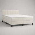 Boxspringbett 160x200 cm Creme Polyester