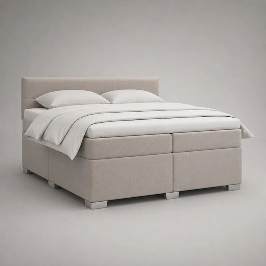 Polsterbett 180x200 cm Polyester Beige