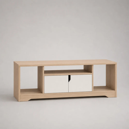 Holz TV-Schrank mit Türen 140x40x50 cm
