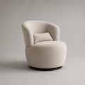 Drehbarer Sessel aus Leinenmischgewebe Beige