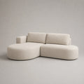 Ecksofa aus Bouclé-Stoff Beige