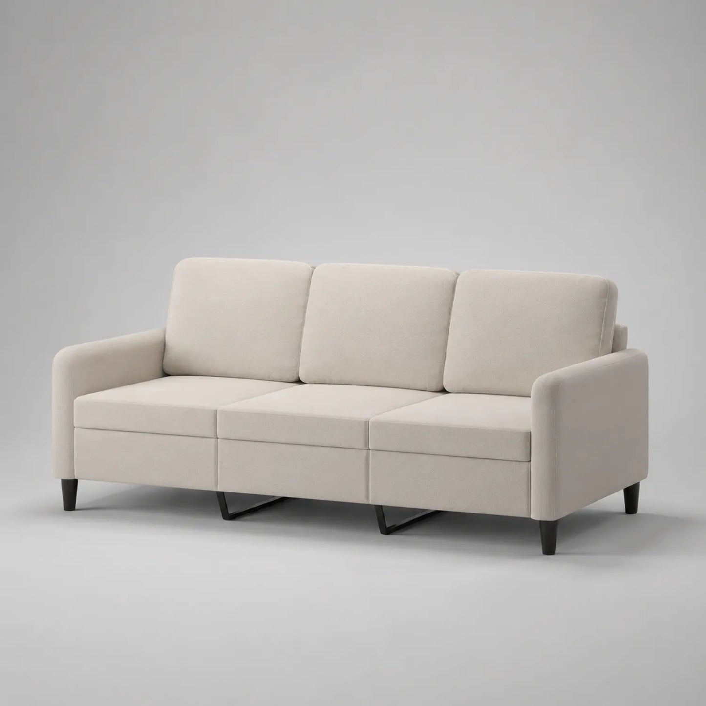 3-Sitzer Sofa Stoff Beige 200cm