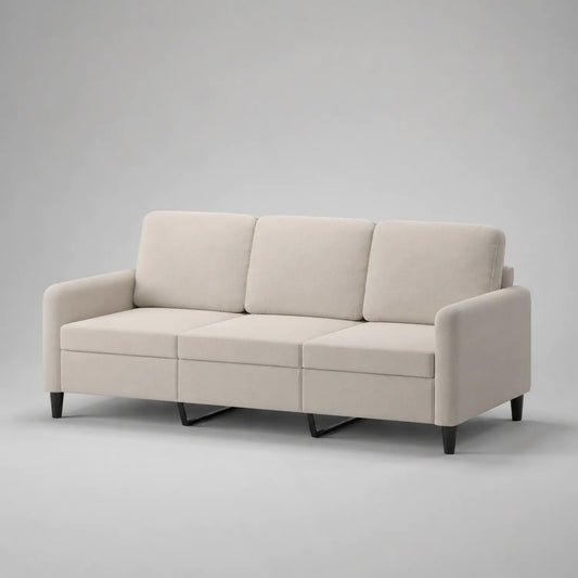 3-Sitzer Sofa Stoff Beige 200cm