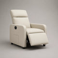 Verstellbarer Sessel aus PU-Leder, Beige