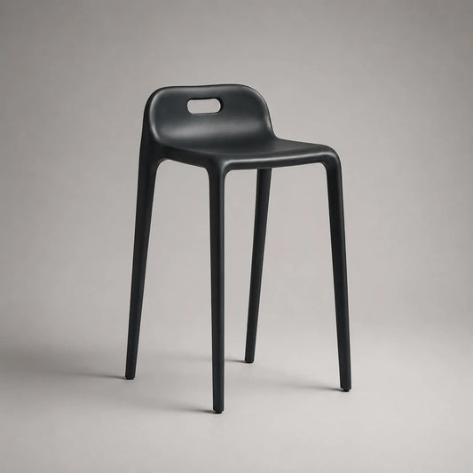 Kunststoff Barhocker Schwarz 75 cm