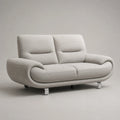 Zweisitzer Sofa Polyester Grau Metallfüße