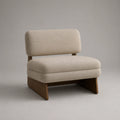 Stoffsessel mit Holzrahmen Beige