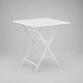 Quadratischer Klapptisch Stahl 70x70x71 cm Weiß