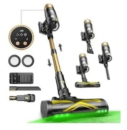 Akku-Staubsauger Ultenic Akku Staubsauger 50000Pa 65Min gelb, bis 45 min Laufzeit, 0,5 l Behälter, HEPA-Filter
