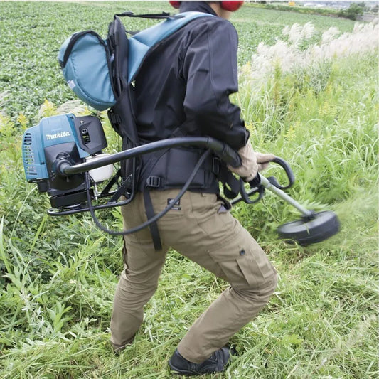 Benzin-Motorsense Makita EM4350RH, 43 cm³ Hubraum, für Faden und Messer, 4-Takt-Motor