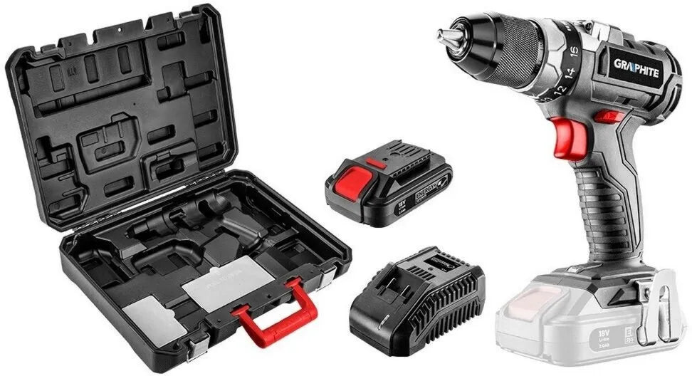 Akkuschrauber Graphite 58G019-SET1, 18 V, 2 Ah