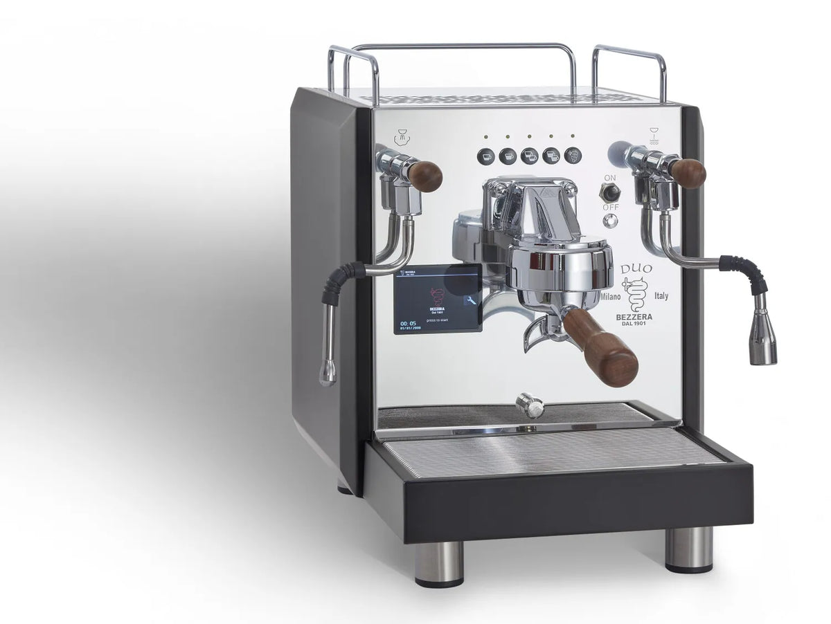 Siebträger-Espressomaschine Bezzera Duo DE Classic, 4 l Wassertank, schwarz, 32,6 cm breit