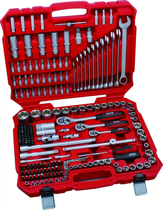 Steckschlüsselsatz Dedra Steckschlüssel-Set 1/4', 3/8', 1/2' CRV 216-tlg. (17K216)