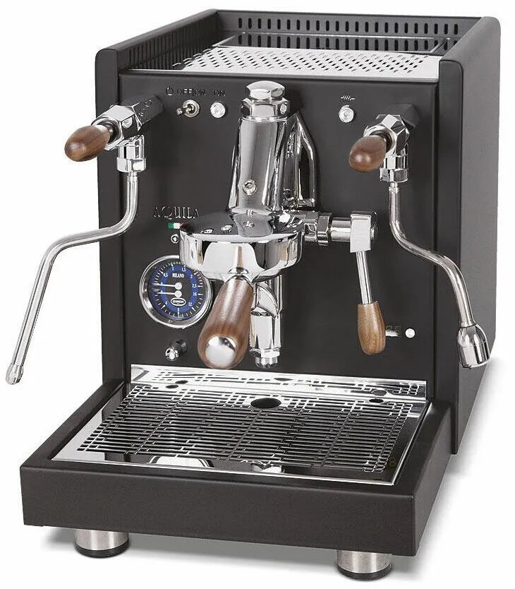 Siebträger-Espressomaschine Quickmill New Aquila 0986 Schwarz, 3 l Wassertank, 44 cm breit