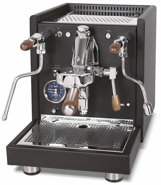 Siebträger-Espressomaschine Quickmill New Aquila 0986 Schwarz, 3 l Wassertank, 44 cm breit